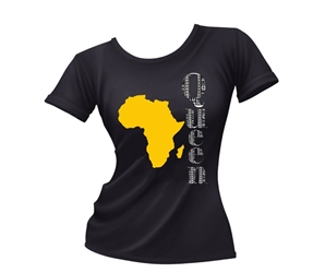 African Queen Black, Yellow and White Design 