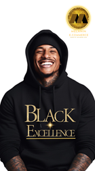 Black Excellence Hoodie - Black and Gold  Black Excellence Hoodies 