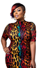 Multi- Color Leopard Plus Size Bodycon Animal Print Dress
