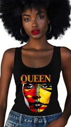 Queen Art Tank Top Black Artwork, Black wearable artwork, Black Queen, 