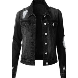 Baddie Black Jean Jacket 
